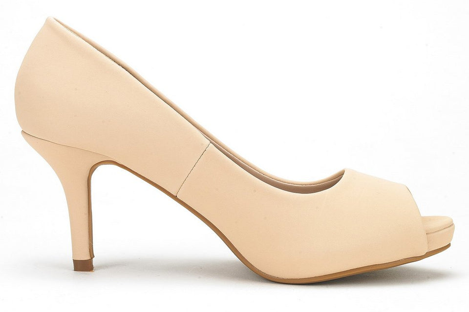 DREAM PAIRS City_OT Fashion Stilettos Peep Toe Pumps Tacones Zapatos