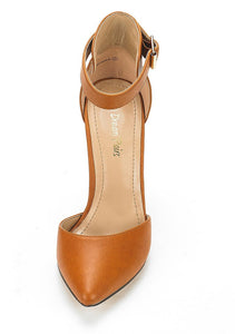 DREAM PAIRS Oppointed-Ankle Zapatos de Punta pie Tobillo Correa D'Orsay Tacón Alto Estilete Pump para Mujer