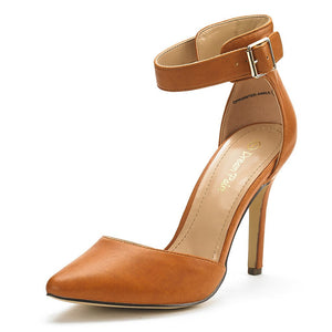 DREAM PAIRS Oppointed-Ankle Zapatos de Punta pie Tobillo Correa D'Orsay Tacón Alto Estilete Pump para Mujer