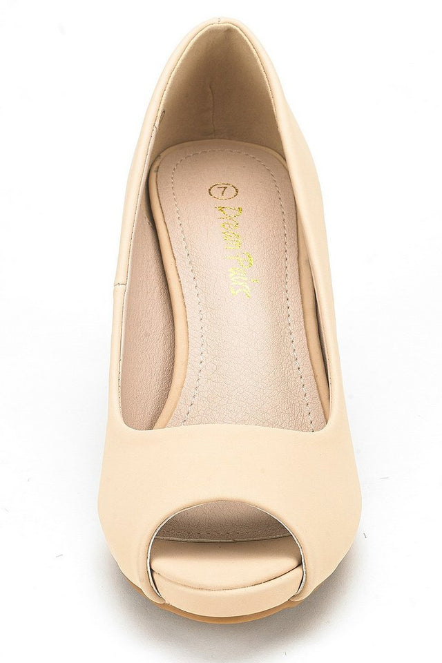 DREAM PAIRS City_OT Fashion Stilettos Peep Toe Pumps Tacones Zapatos