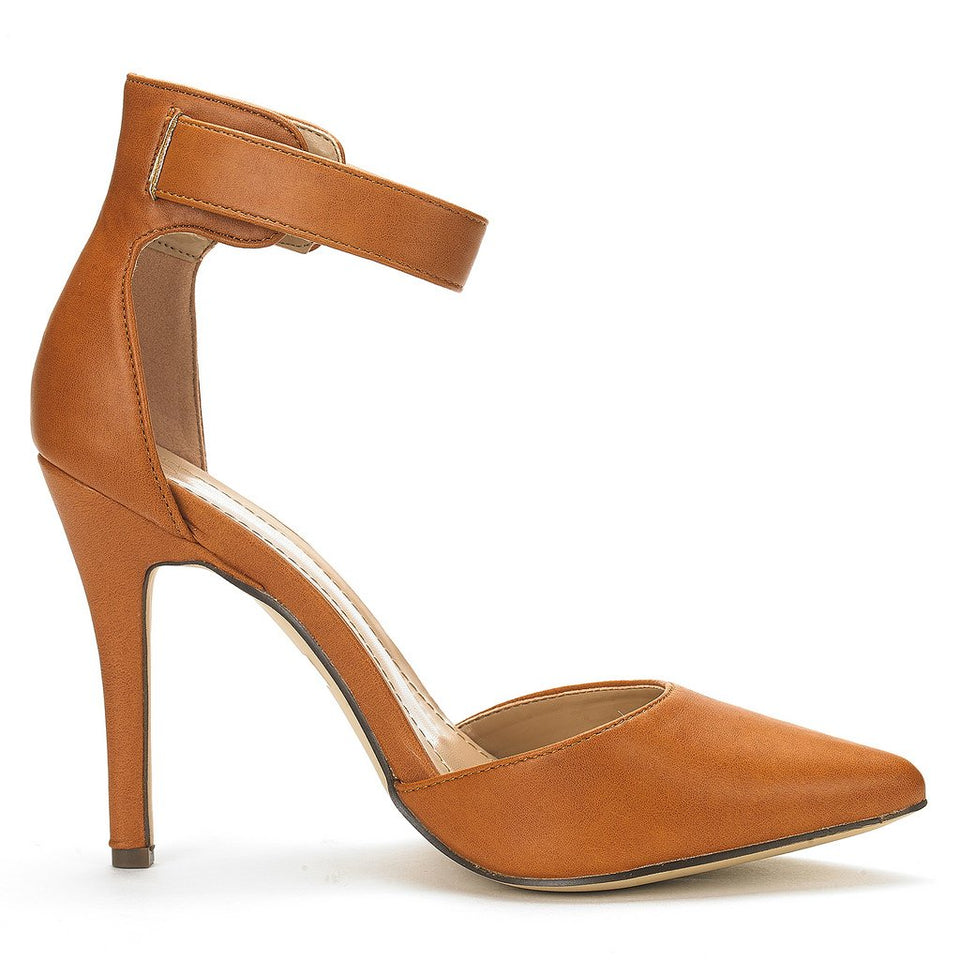 DREAM PAIRS Oppointed-Ankle Zapatos de Punta pie Tobillo Correa D'Orsay Tacón Alto Estilete Pump para Mujer