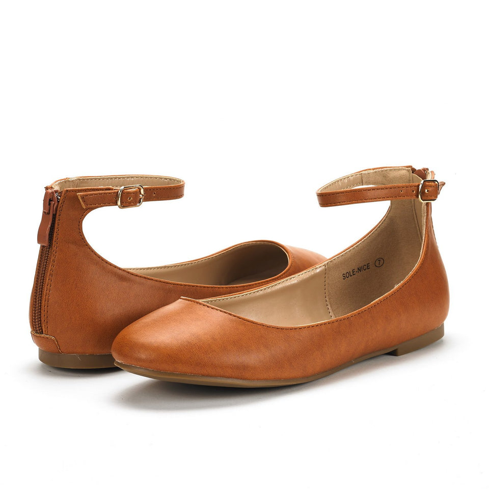 DREAM PAIRS Sole-Nice Correa de Tobillo para Mujer Zapatos para Caminar