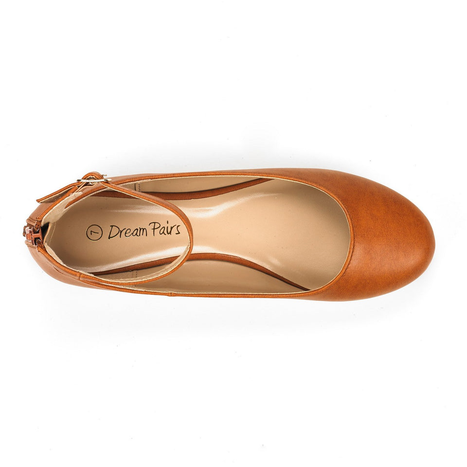 DREAM PAIRS Sole-Nice Correa de Tobillo para Mujer Zapatos para Caminar